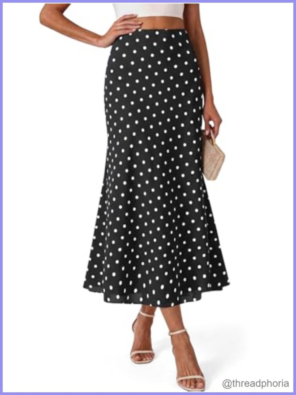 Womens Polka Dot Midi Skirt Summer Mesh A Line Long Skirt